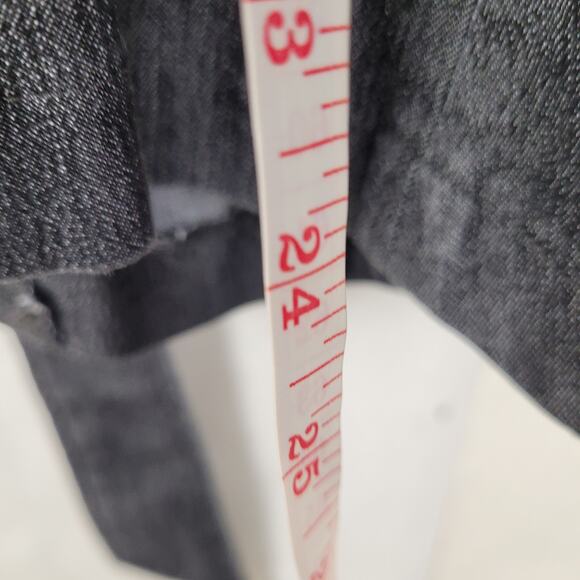 Sandro womens black wash denim belted button front cargo pocket jacket Size Med - Picture 6 of 6